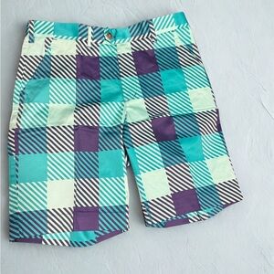 Loudmouth Plaid Men's Golf Shorts - Blue and Purple